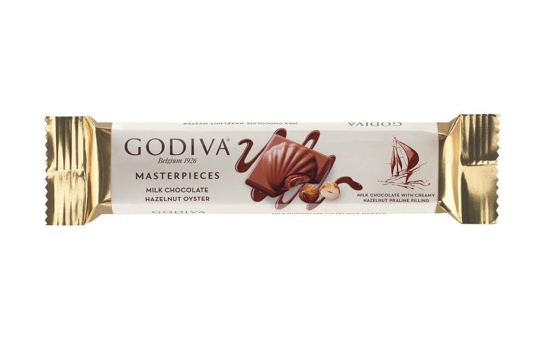 Godiva Masterpiece Oyster Bar - Milk Chocolate with Hazelnut Praline Filling