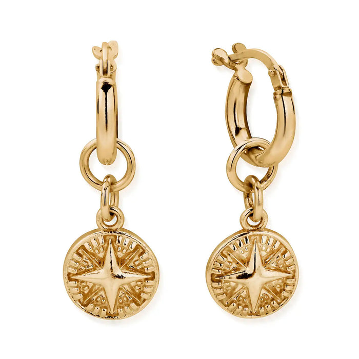 Chlobo Gold Tranquil Journey Small Hoop Earrings