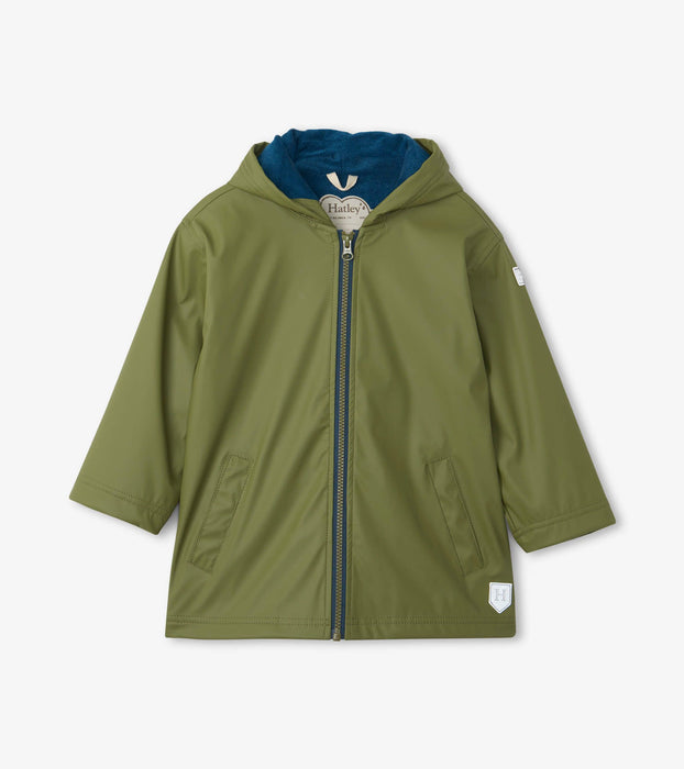 Hatley Forest Green Zip-up Splash Jacket