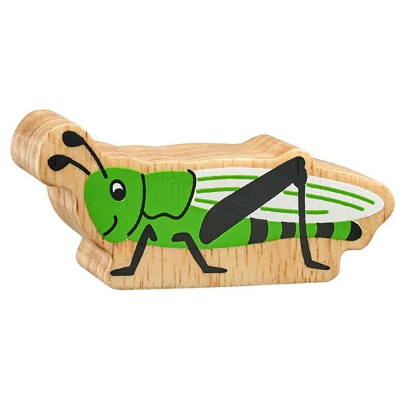 Lanka Kade Wooden Toy Natural Green Grasshopper