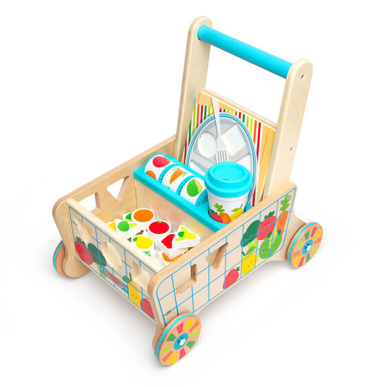 Melissa and Doug Wooden Shape Sorting Grocery Cart