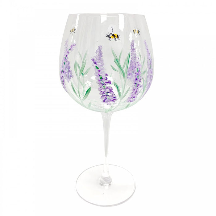 Hand Painted Lavender Gin Glass