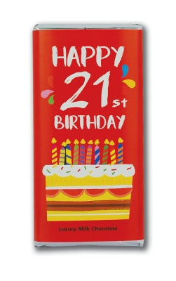 21st Birthday Chocolate Bar - Maple Stores