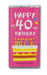 40th Birthday Chocolate Bar - Maple Stores