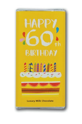 60th Birthday Chocolate Bar - Maple Stores