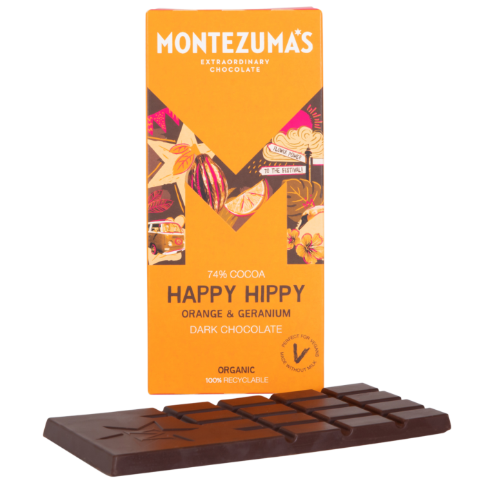 Montezuma Orange & Geranium Dark Chocolate Bars