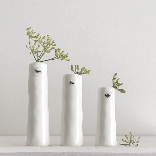 East of India Trio of Bud Vases - Happy Ever After