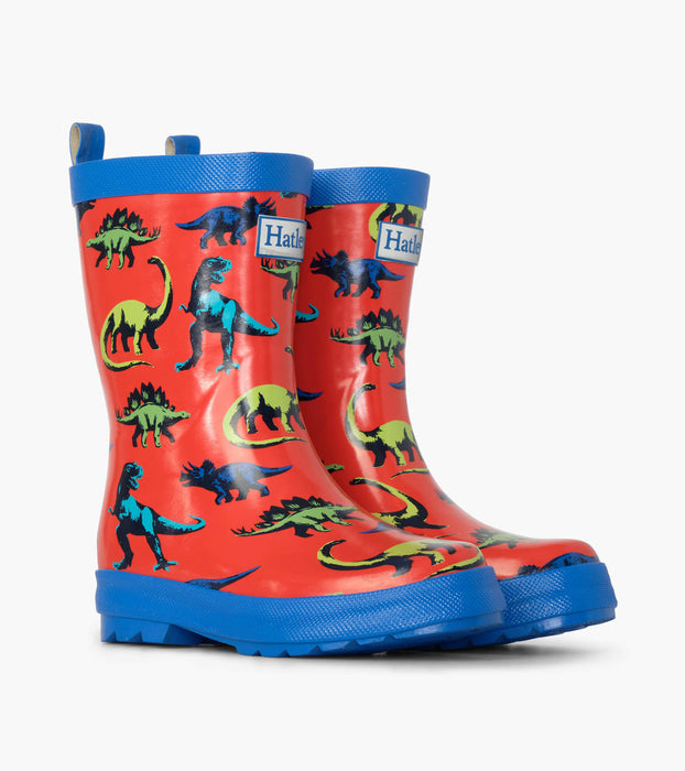 Hatley Painted Dinos Shiny Rain Boots