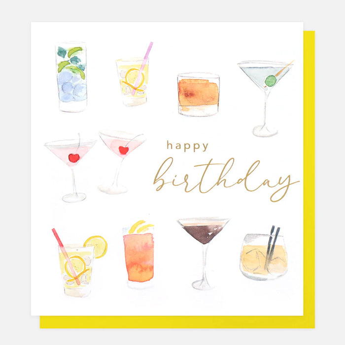 Caroline Gardner Cocktail Collection Birthday Card
