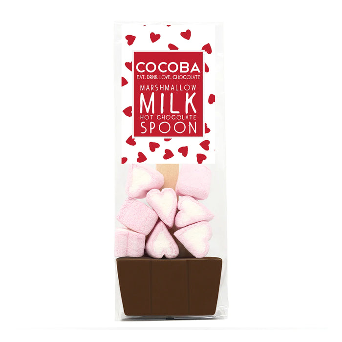 Cocoba Milk Chocolate Spoon With Heart Marshmallows
