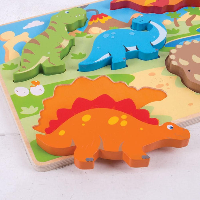 Bigjigs Chunky Lift Out Puzzle (Dinosaurs)
