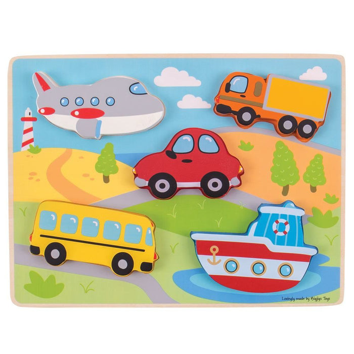 Bigjigs Chunky Lift Out Puzzle - Transport