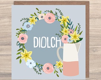 Max Rocks Designs Diolch - Thank you Card