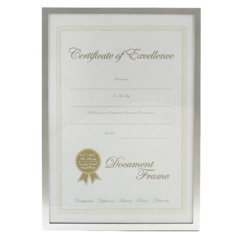 Impressions Silver A4 Frame - Certificate
