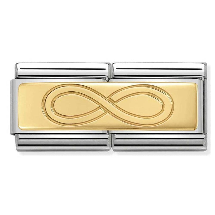 Nomination Classic Gold Double Engraved Infinity Charm