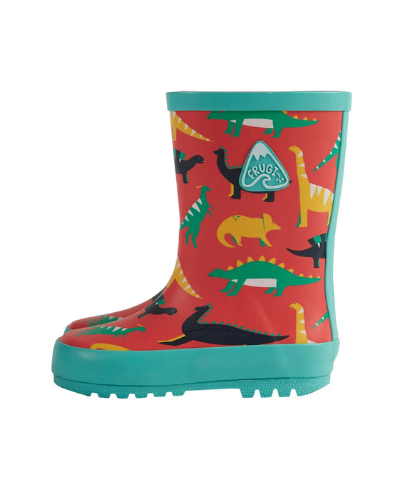 Frugi Red Jurassic Coast Puddle Buster Wellington Boots