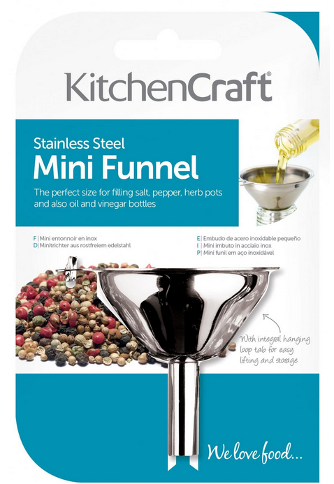 KitchenCraft Stainless Steel Mini Funnel 5.5cm