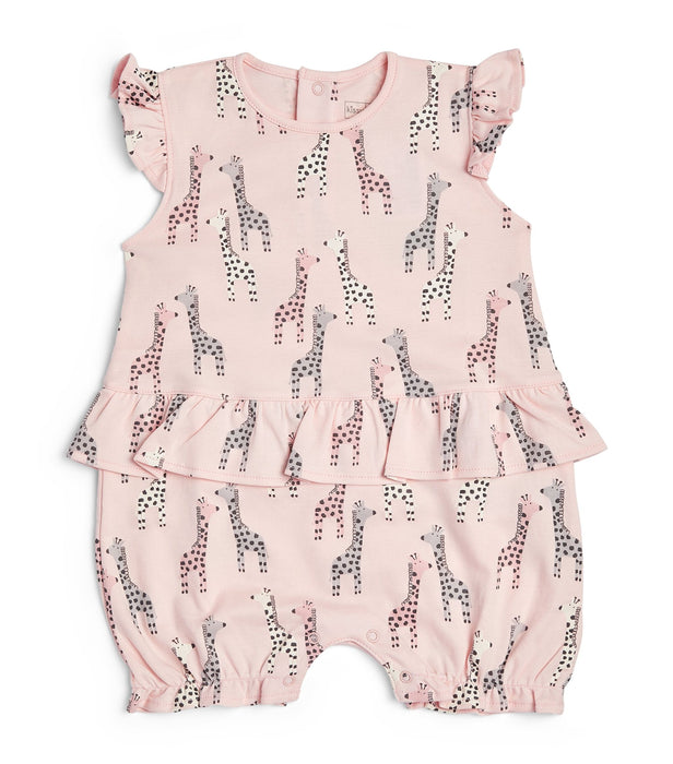 Kissy Kissy Love Giraffes Pink Short Playsuit