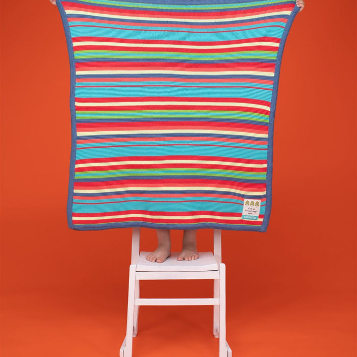 Cosatto Knitted Stripe Blanket Multi Colour