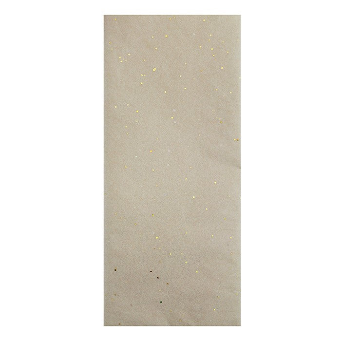 Glitter Tissue Paper Kraft Look - 6 Sheets