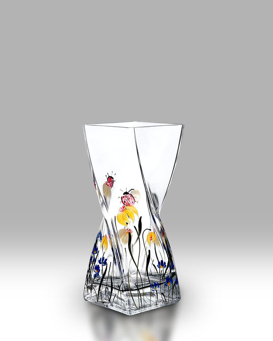 Nobile Glassware Ladybird Garden Twist 20cm Vase