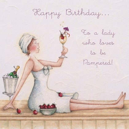 Berni Parker To A Lady Who Loves To Be Pampered Birthday Card