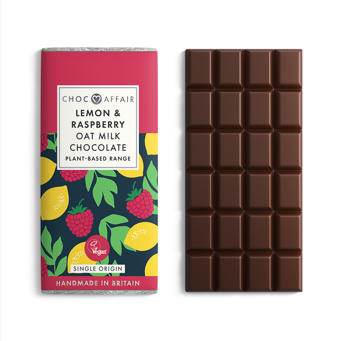 Choc Affair Oat M!lk Lemon & Raspberry Chocolate Bar
