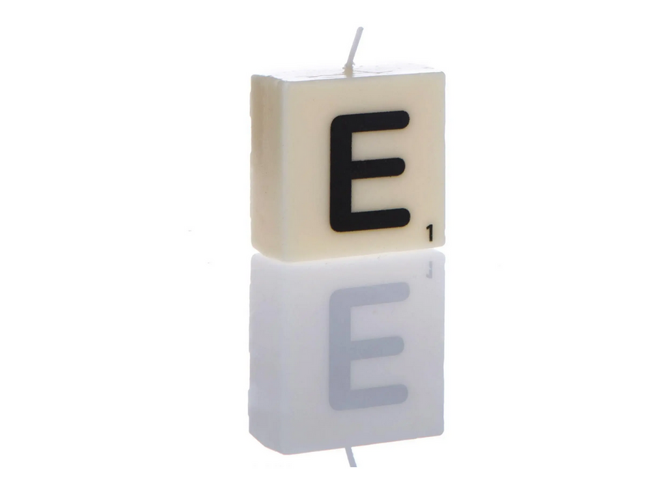"E" Letter Candle