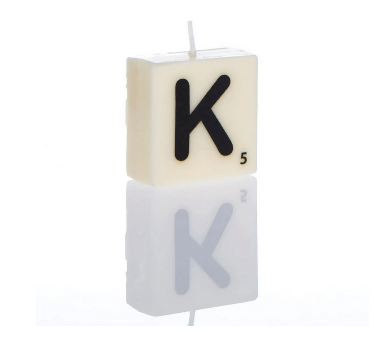 "K" Letter Candle