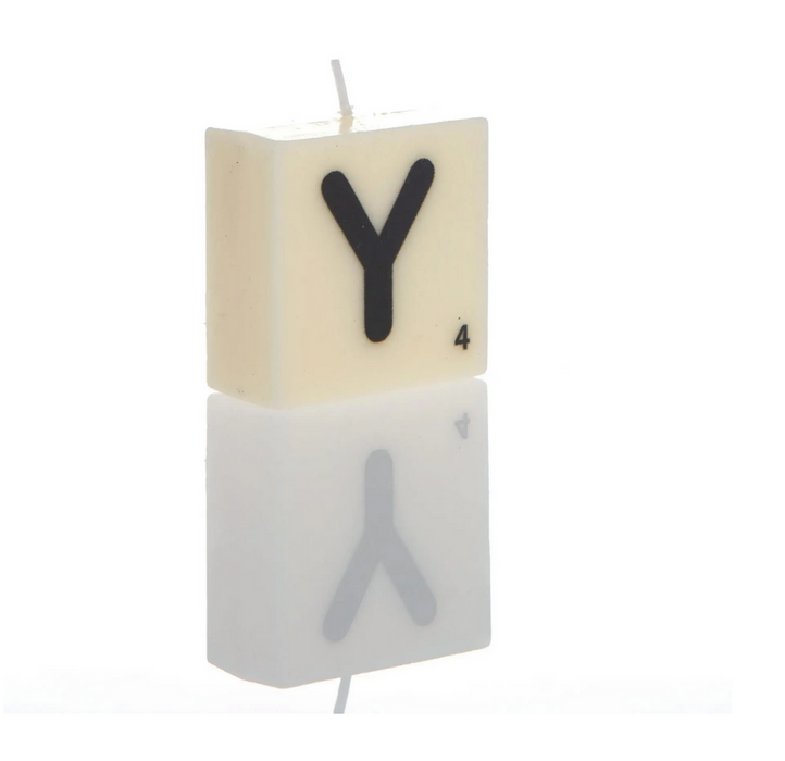 "Y" Letter Candle