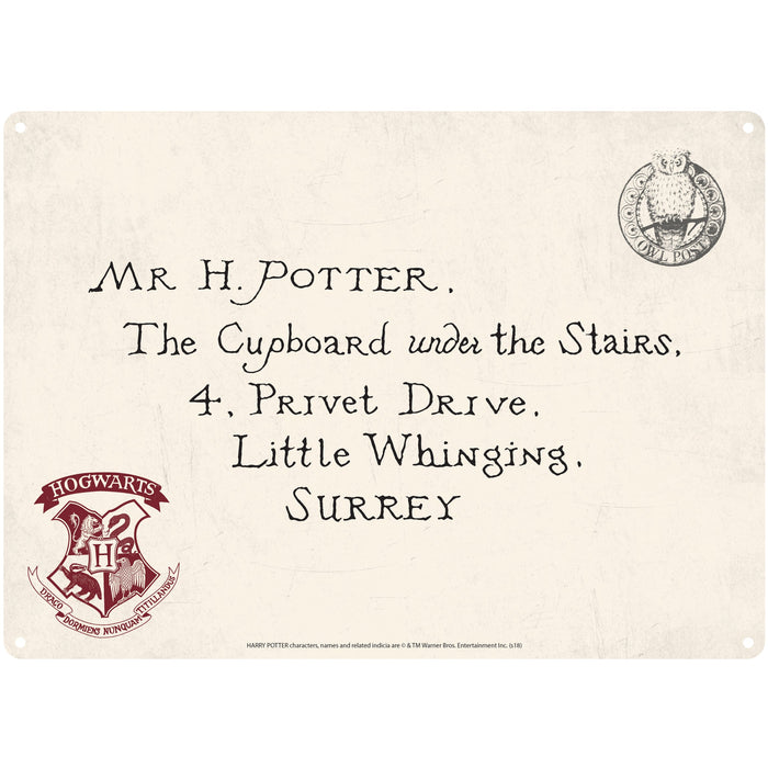 Harry Potter Tin Sign Small - Letters