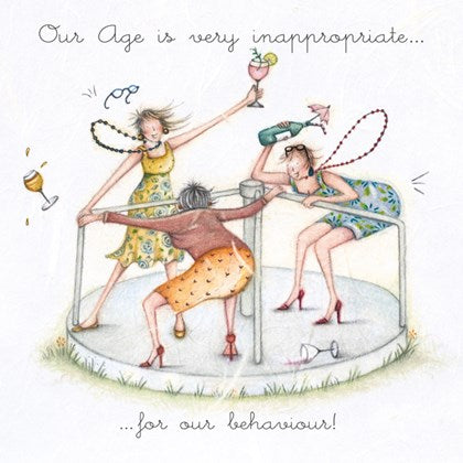 Berni Parker Our Age Is Very Inappropriate Card