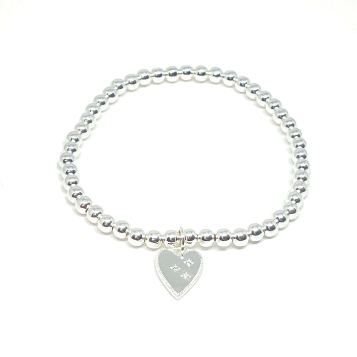 Clementine Lucy Heart Bracelet - Silver