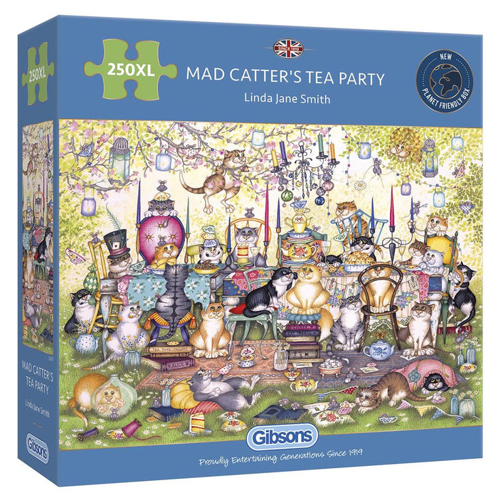 Gibsons Mad Catter's Tea Party 250XL Extra Large Piece Jigsaw Puzzle