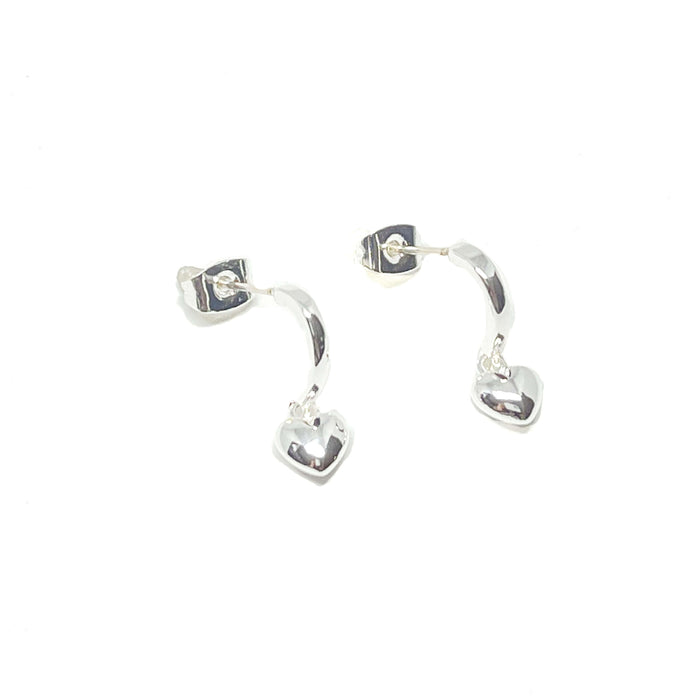 Clementine Maisy Small Heart Earrings - Silver