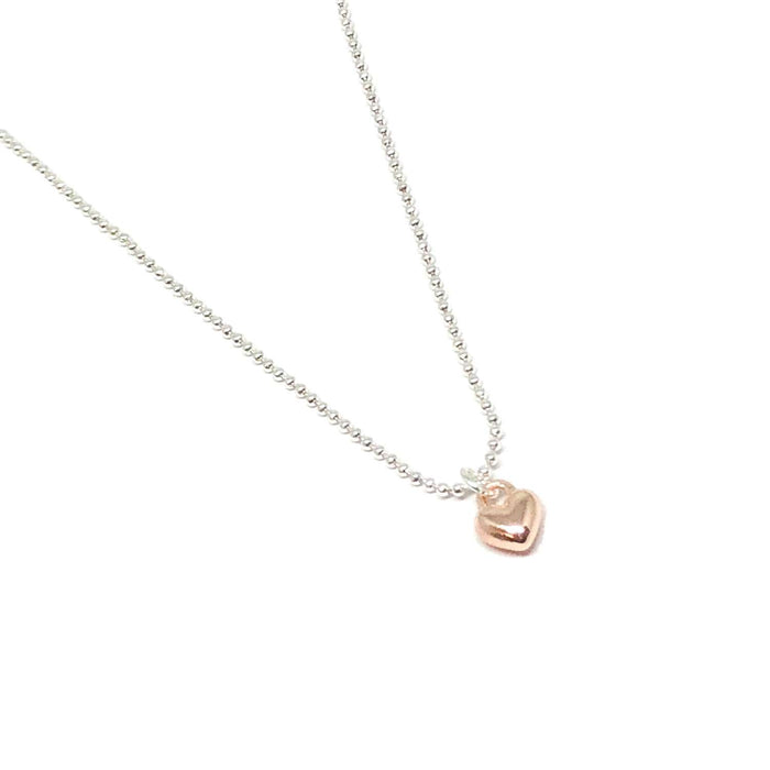 Clementine Maisy Small Heart Necklace - Rose Gold