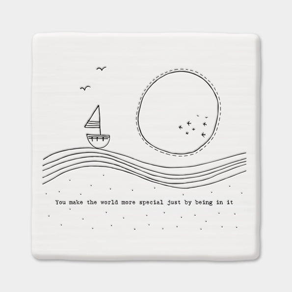 East of India Porcelain Coaster - Make The World More Special