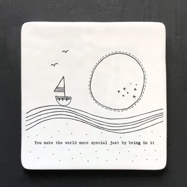 East of India Porcelain Coaster - Make The World More Special