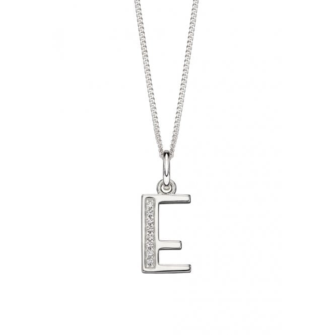 Birthstone 'E' Initial Necklace