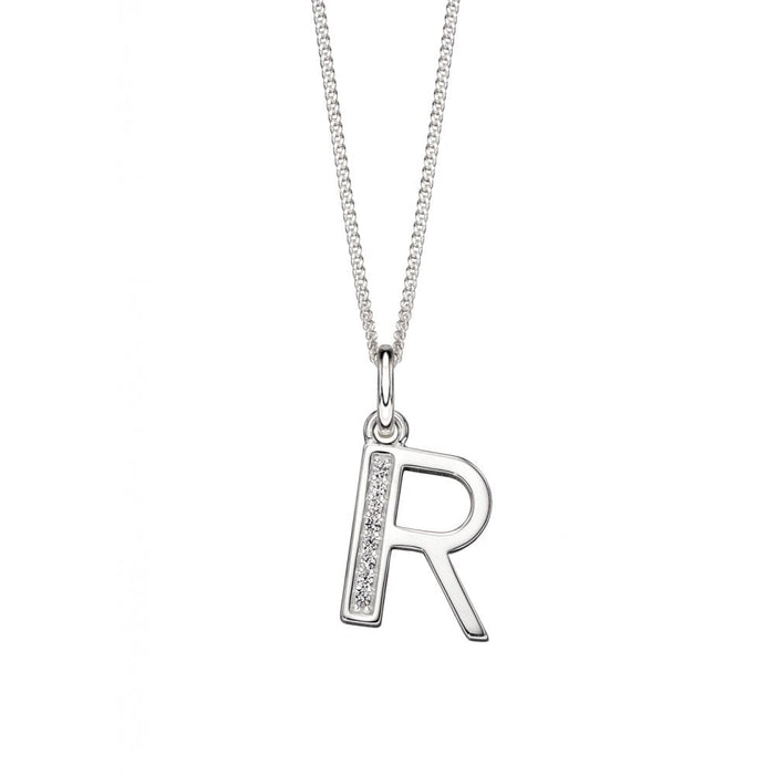 Birthstone 'R' Initial Necklace