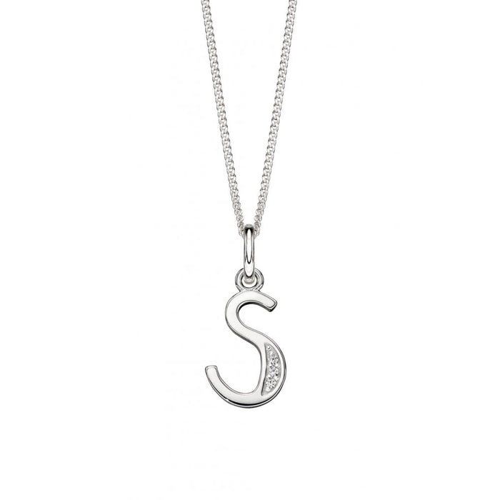 Birthstone 'S' Initial Necklace