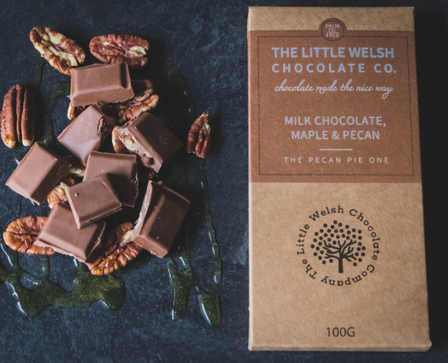 The Little Welsh Chocolate Company Milk Chocolate Maple and Pecan