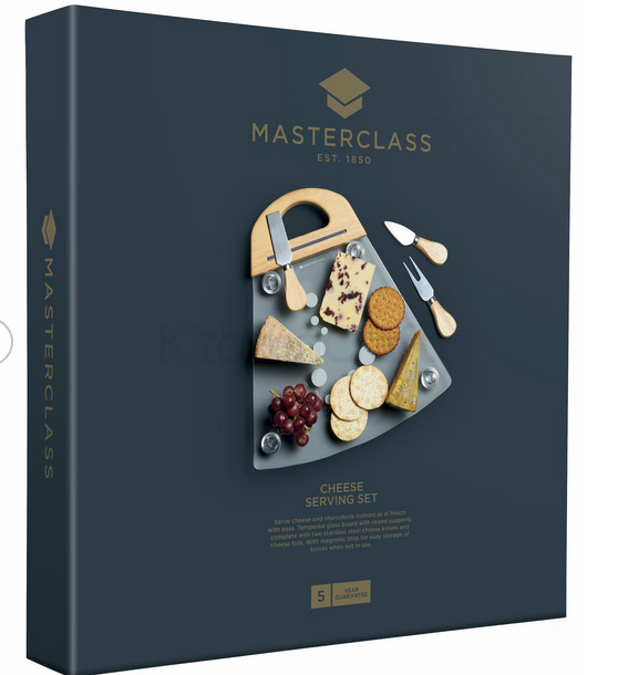 MasterClass Glass Cheese Serving Set