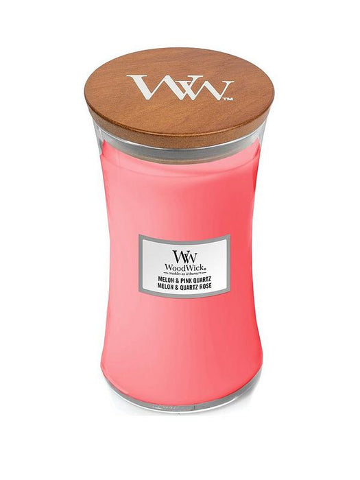 Woodwick Melon and Pink Quartz Large Jar Candle