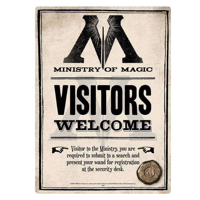 Harry Potter Tin Sign Small - Ministry of Magic