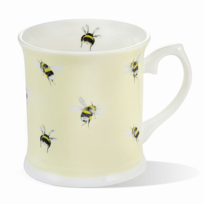 Mosney Mill Bee & Flower Multi Bee Yellow Mug
