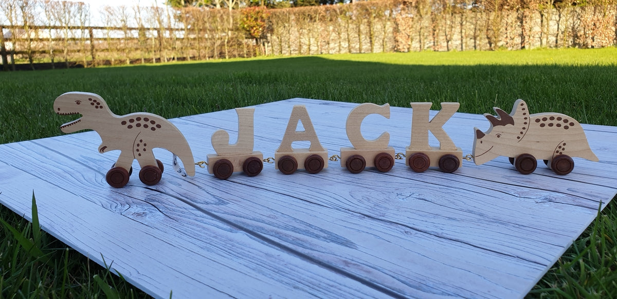 Natural Wooden Train Letters
