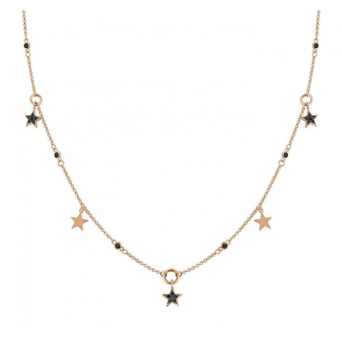 Nomination Nightdream Rose Gold Plated & Black CZ Stars Necklace