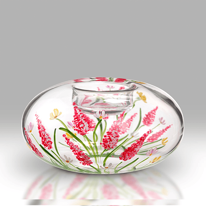 Nobile Glassware Cerise Elysian 13cm Tea Light Holder
