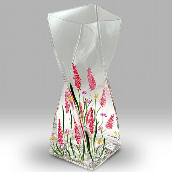 Nobile Glassware Cerise Elysian 20cm Twist Vase